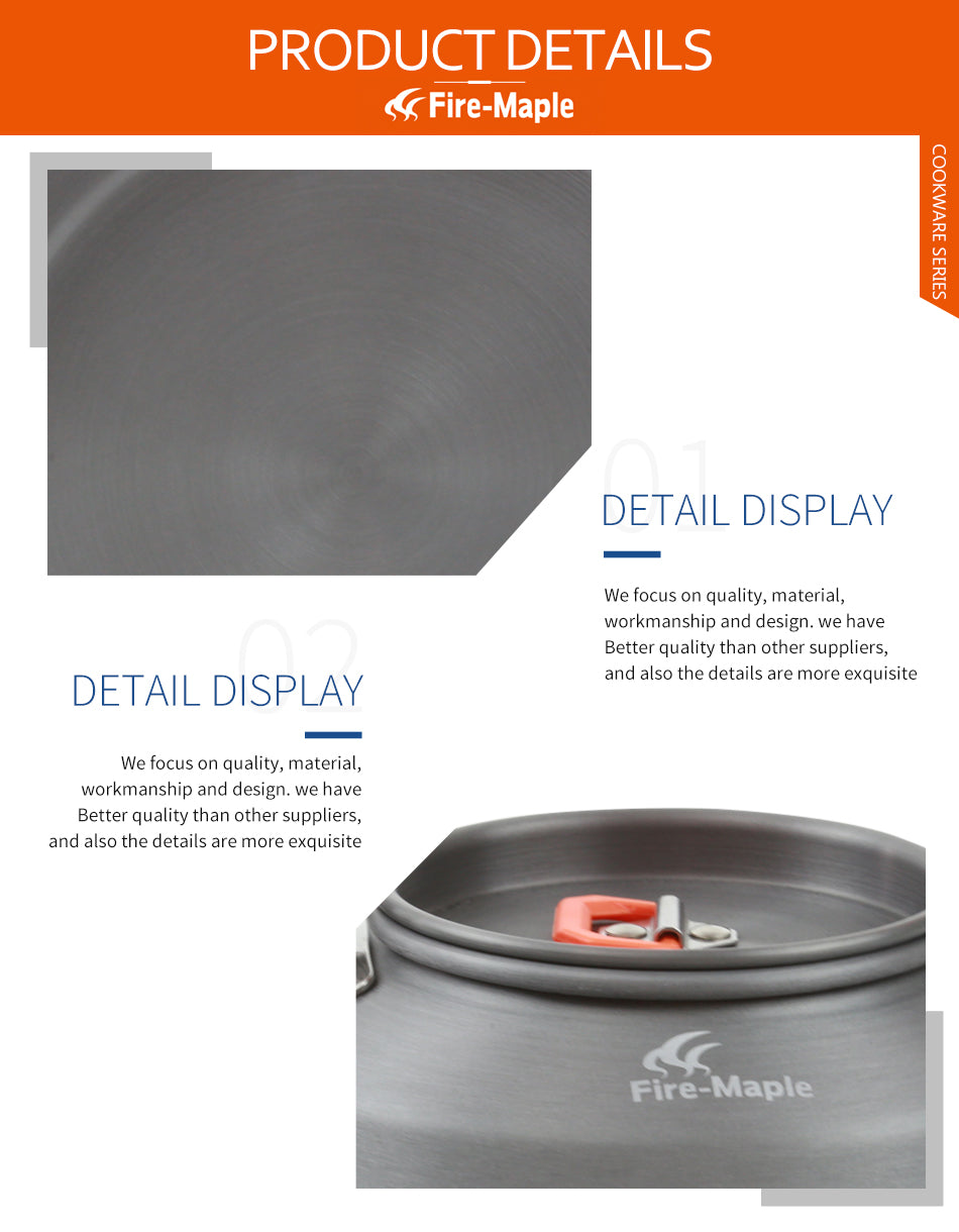 Fire Maple FMC-T3 Tea Pot  Kettle Coffee  0.8L - KiwisLove