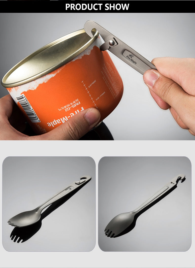 Fire Maple Titanium Spork With Multi Function Punch Ultralight - KiwisLove