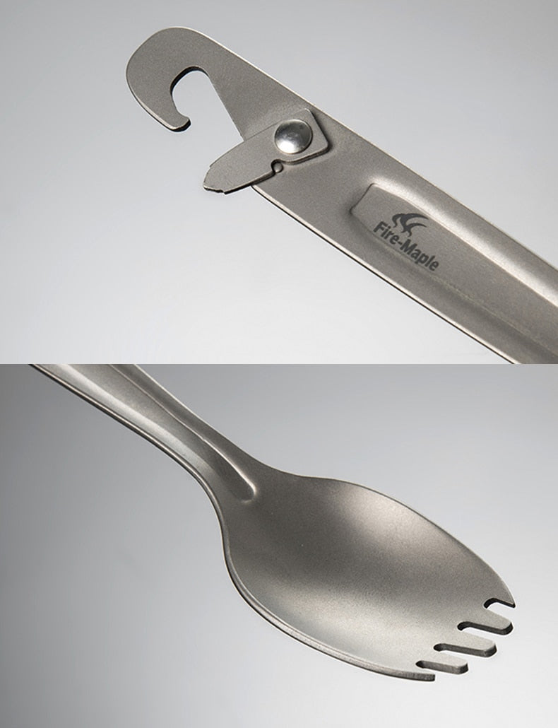 Fire Maple Titanium Spork With Multi Function Punch Ultralight - KiwisLove
