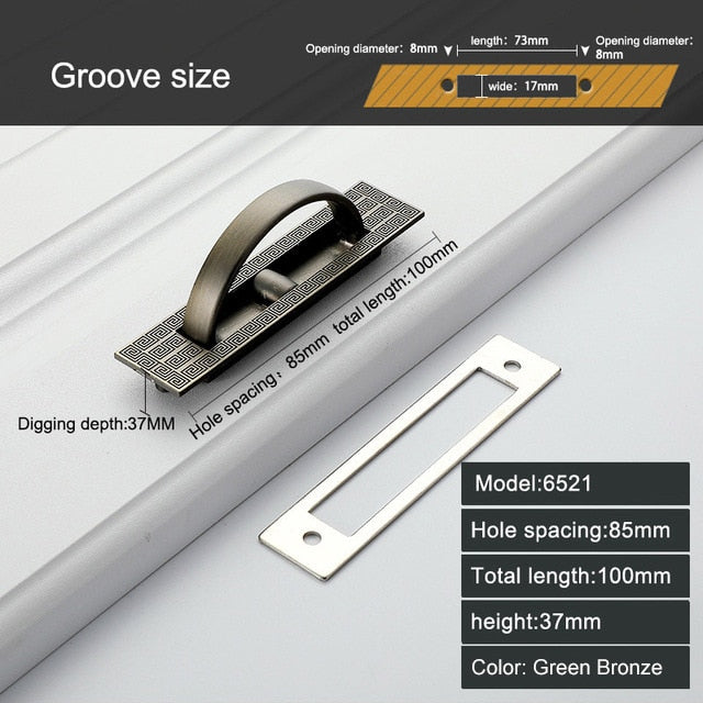 Vintage Hidden Door Handles Recessed Flush Pull Cover - KiwisLove