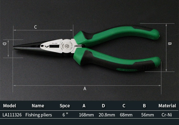 LAOA Multifunction Cutting Pliers Long Nose Pliers Diagonal cable Pliers - KiwisLove