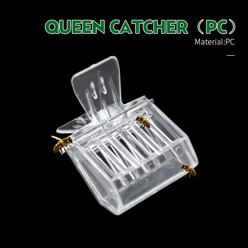 2 Pcs Bee Queen Catcher Clear Plastic Clip Cage Beekeeping Equipment - KiwisLove