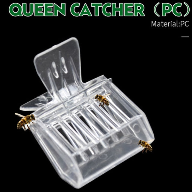 2 Pcs Bee Queen Catcher Clear Plastic Clip Cage Beekeeping Equipment - KiwisLove