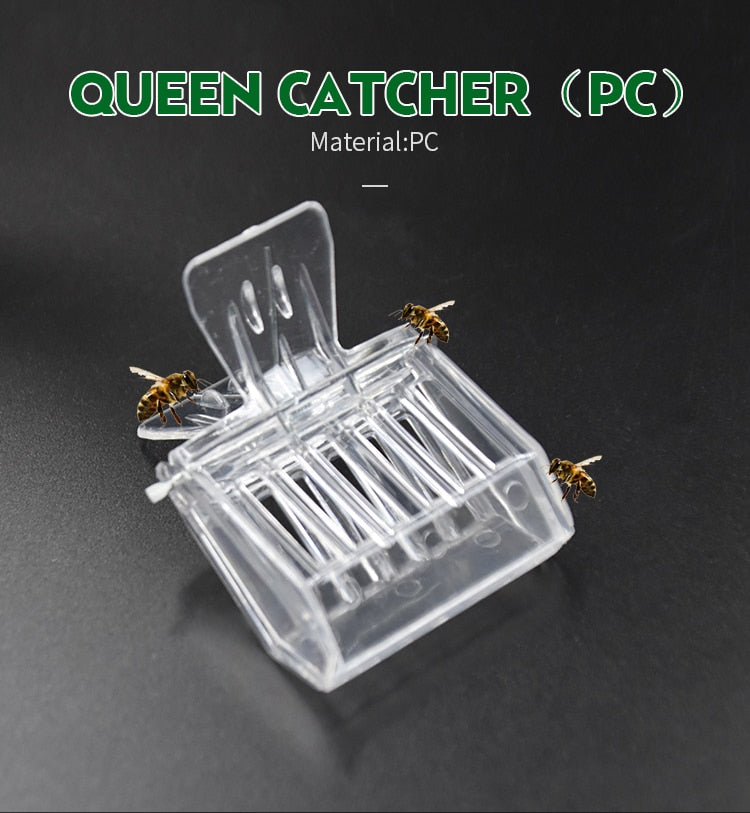 2 Pcs Bee Queen Catcher Clear Plastic Clip Cage Beekeeping Equipment - KiwisLove