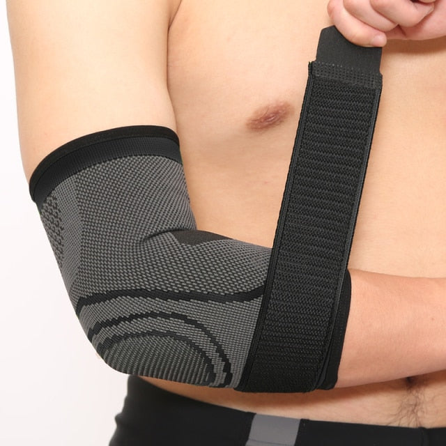 1PCS Sports Elbow Brace Compression Sleeve Arm Support with Strap - KiwisLove