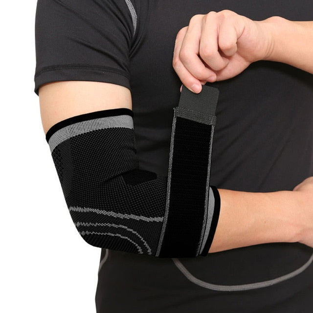 1PCS Sports Elbow Brace Compression Sleeve Arm Support with Strap - KiwisLove