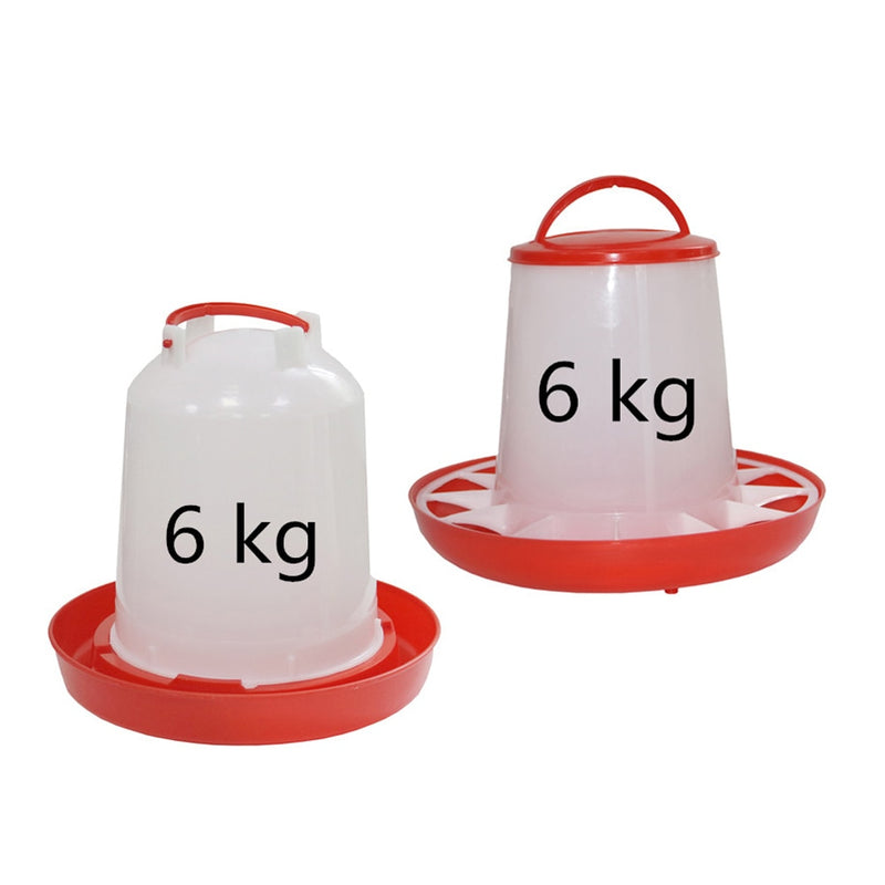 6KG Chicken Drinker/Feeder Rooster Hen Drinking Kettle Feeding Device - KiwisLove