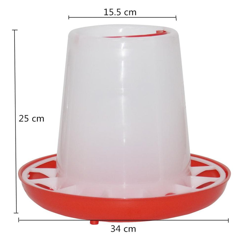 6KG Chicken Drinker/Feeder Rooster Hen Drinking Kettle Feeding Device - KiwisLove