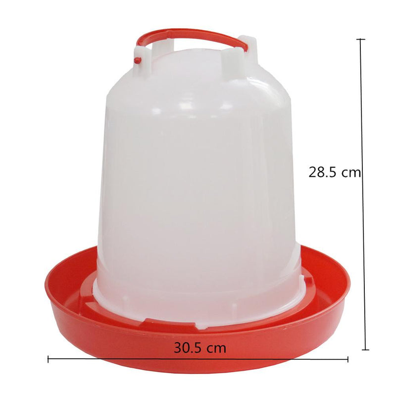 6KG Chicken Drinker/Feeder Rooster Hen Drinking Kettle Feeding Device - KiwisLove