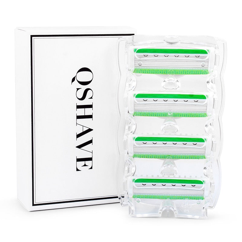 QShave Green Blade Lady Personalized Shaving Razor X5 USA Blade Women Razor Blade - KiwisLove