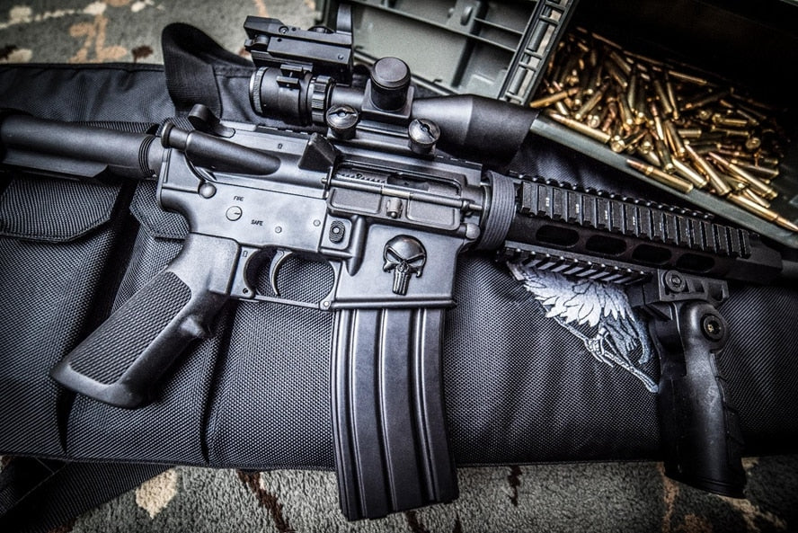 3D Punisher Skull Deadpool Magwell Metal Decal Badge Sticker AR15 AK47 M4 M16 Airsoft Rifle Pistol - KiwisLove