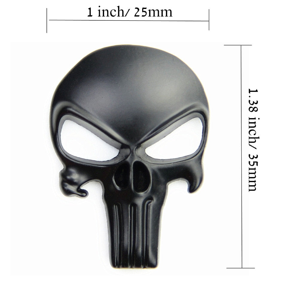 3D Punisher Skull Deadpool Magwell Metal Decal Badge Sticker AR15 AK47 M4 M16 Airsoft Rifle Pistol - KiwisLove