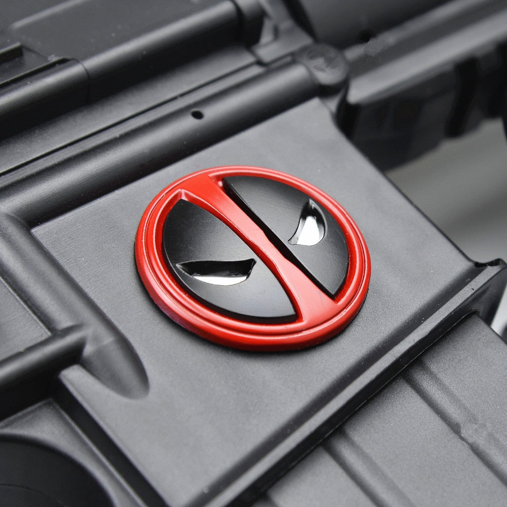 3D Punisher Skull Deadpool Magwell Metal Decal Badge Sticker AR15 AK47 M4 M16 Airsoft Rifle Pistol - KiwisLove