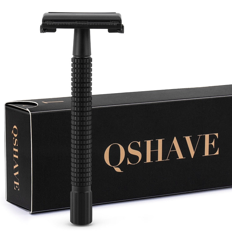 Qshave IT Matte Black Steel Coating Safety Razor with 5 blades - KiwisLove