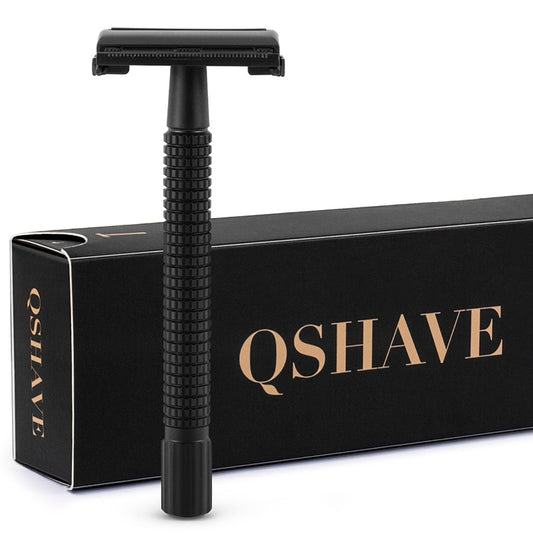 Qshave IT Matte Black Steel Coating Safety Razor with 5 blades - KiwisLove