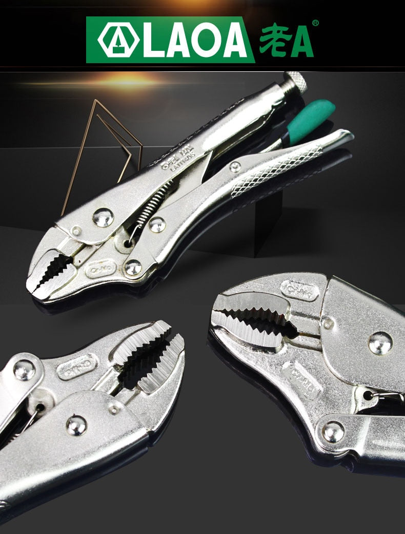 LAOA Locking Pliers Cr-Mo Material Round Nose Locking Tool Water Pipe Wrench - KiwisLove