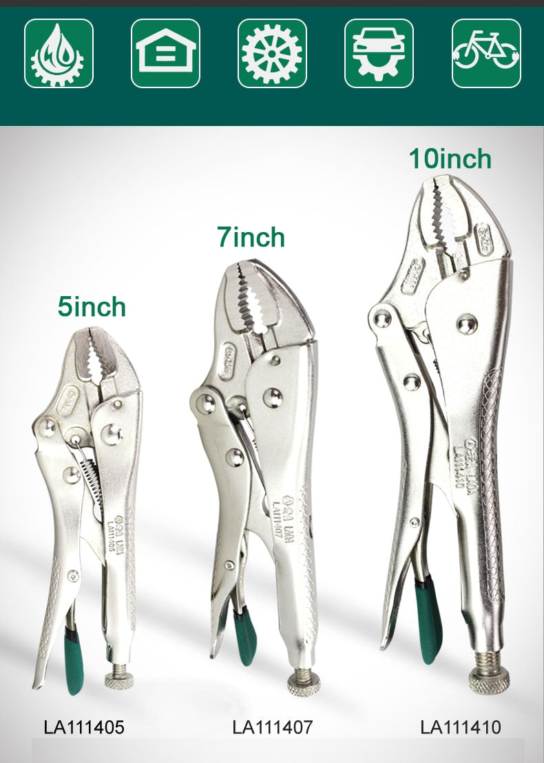 LAOA Locking Pliers Cr-Mo Material Round Nose Locking Tool Water Pipe Wrench - KiwisLove