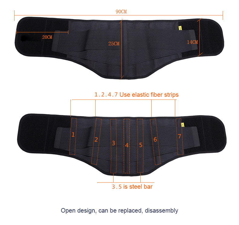 OPER Elstiac Waist Support Back Belt Pressurized Lumbar Brace Posture - KiwisLove