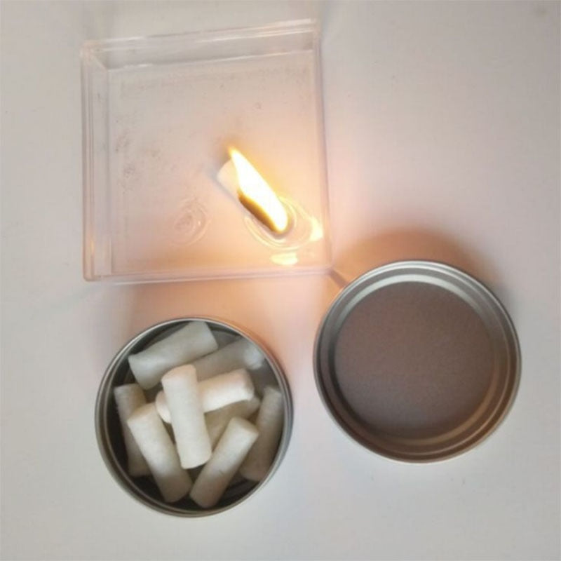 Outdoor SOS Survival Fire Starter Kit Outdoor Emergency Tools Waxed Cotton Sticks Pinewood Flame Maker Fire Starter Wood Cotton - KiwisLove