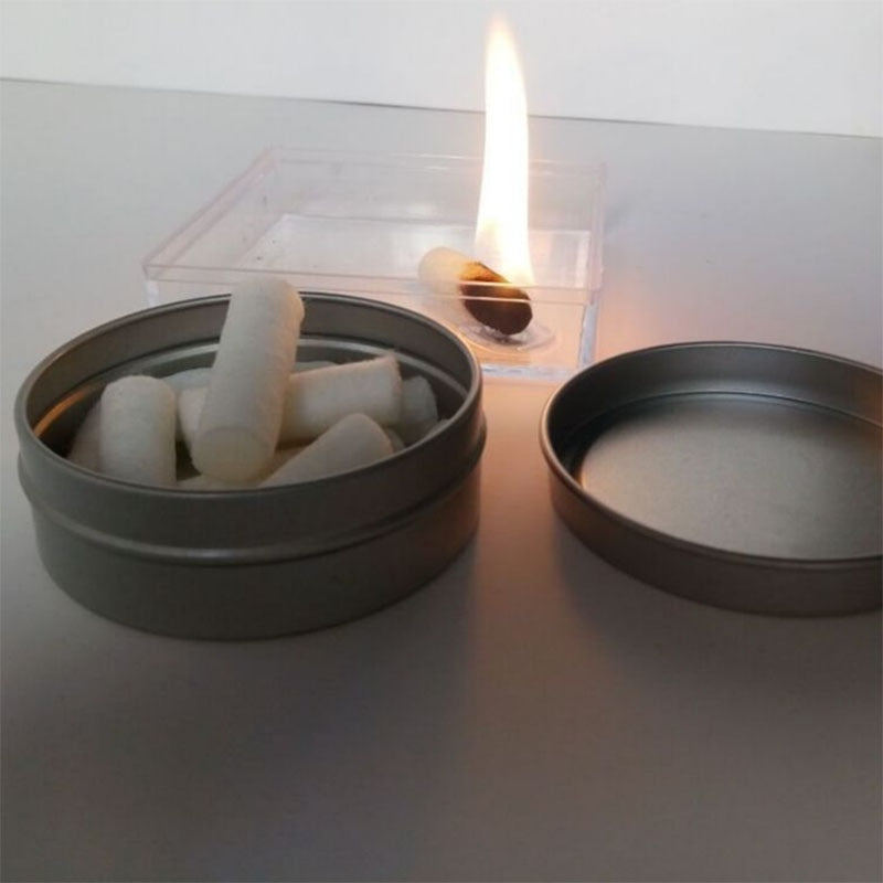 Outdoor SOS Survival Fire Starter Kit Outdoor Emergency Tools Waxed Cotton Sticks Pinewood Flame Maker Fire Starter Wood Cotton - KiwisLove