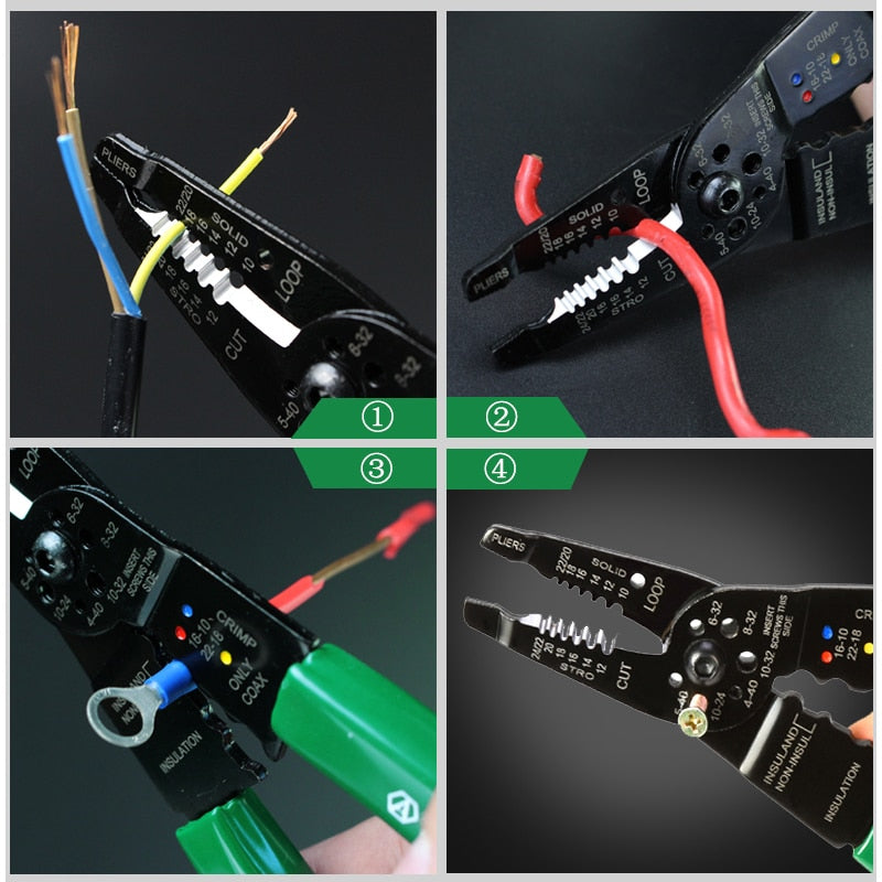 LAOA 8inch Wire Stripping Pliers Practical Multi-function Crimp  Electric Pliers - KiwisLove