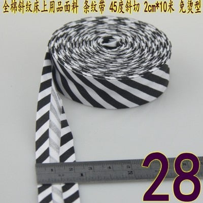 Bias Tapes (1") 25mm wide Single Fold Cotton Bias Binding Tapes STARS Series DIY Craft Apparel Sewing Fabric 5meters/lot - KiwisLove