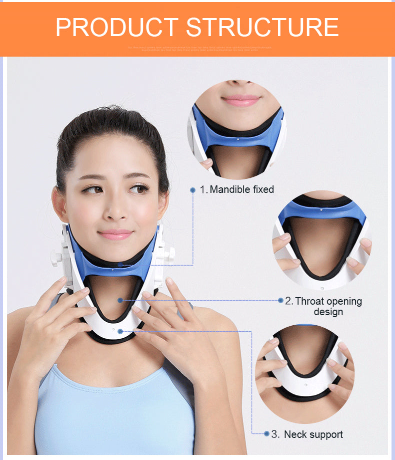 OPER Neck Collar Correct Posture Height Adjustable Cervical Vertebra Tractor - KiwisLove