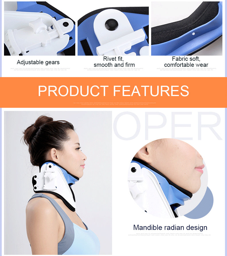 OPER Neck Collar Correct Posture Height Adjustable Cervical Vertebra Tractor - KiwisLove