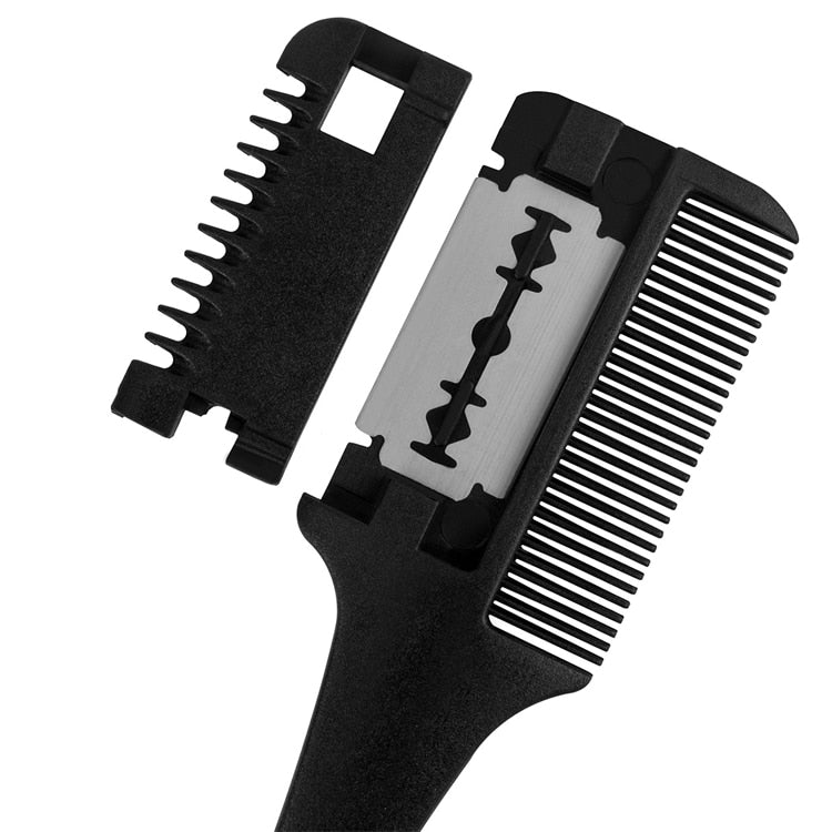 New Hair Razor Comb Cutting Thinning Comb Trimmer with 5 Blades - KiwisLove