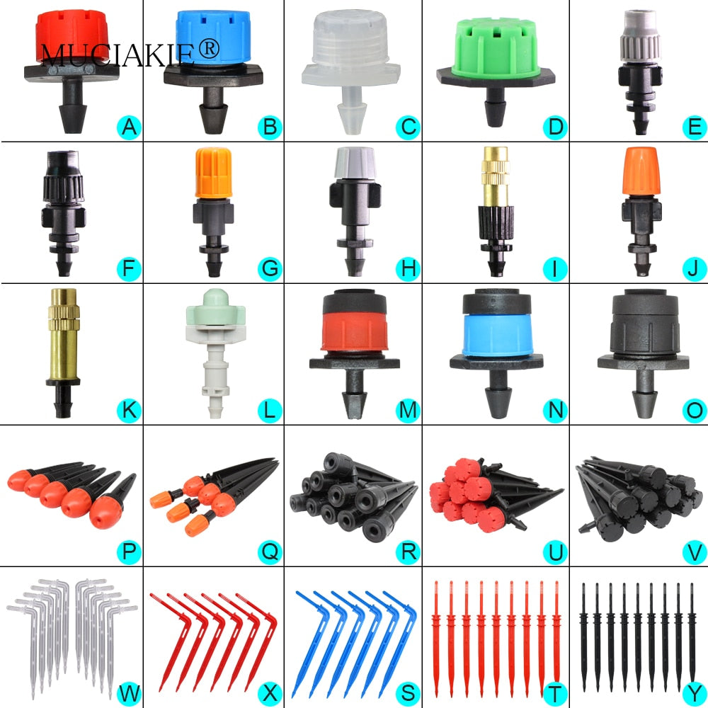 MUCIAKIE Variety Style Adjustable Irrigation Sprinkler Garden Emitters Stake Dripper Micro Spray Rotating Nozzle Watering Arrow - KiwisLove