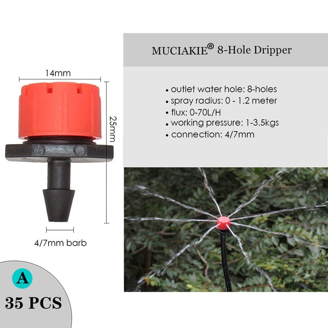MUCIAKIE Variety Style Adjustable Irrigation Sprinkler Garden Emitters Stake Dripper Micro Spray Rotating Nozzle Watering Arrow - KiwisLove