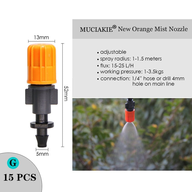 MUCIAKIE Variety Style Adjustable Irrigation Sprinkler Garden Emitters Stake Dripper Micro Spray Rotating Nozzle Watering Arrow - KiwisLove
