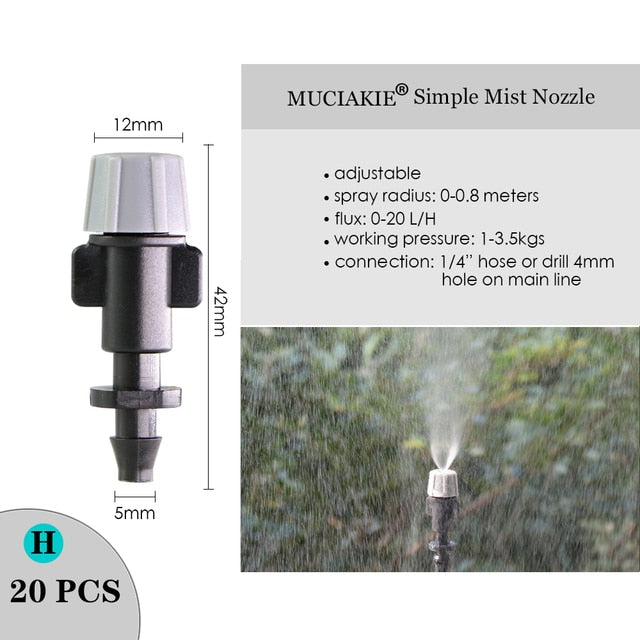 MUCIAKIE Variety Style Adjustable Irrigation Sprinkler Garden Emitters Stake Dripper Micro Spray Rotating Nozzle Watering Arrow - KiwisLove