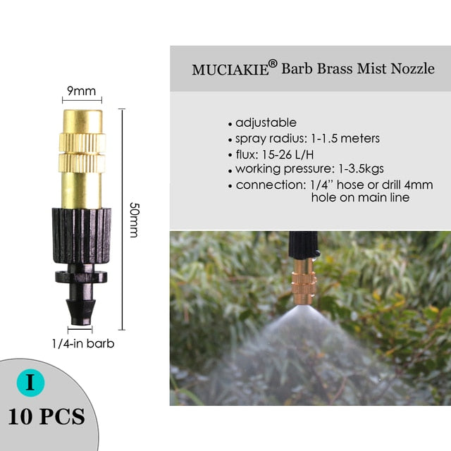 MUCIAKIE Variety Style Adjustable Irrigation Sprinkler Garden Emitters Stake Dripper Micro Spray Rotating Nozzle Watering Arrow - KiwisLove