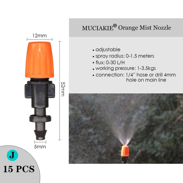 MUCIAKIE Variety Style Adjustable Irrigation Sprinkler Garden Emitters Stake Dripper Micro Spray Rotating Nozzle Watering Arrow - KiwisLove
