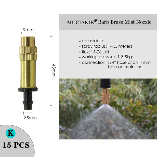 MUCIAKIE Variety Style Adjustable Irrigation Sprinkler Garden Emitters Stake Dripper Micro Spray Rotating Nozzle Watering Arrow - KiwisLove