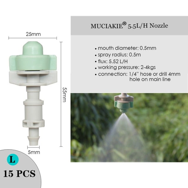 MUCIAKIE Variety Style Adjustable Irrigation Sprinkler Garden Emitters Stake Dripper Micro Spray Rotating Nozzle Watering Arrow - KiwisLove