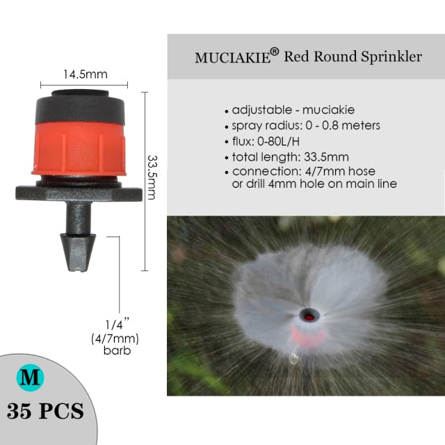 MUCIAKIE Variety Style Adjustable Irrigation Sprinkler Garden Emitters Stake Dripper Micro Spray Rotating Nozzle Watering Arrow - KiwisLove