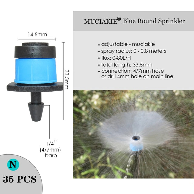 MUCIAKIE Variety Style Adjustable Irrigation Sprinkler Garden Emitters Stake Dripper Micro Spray Rotating Nozzle Watering Arrow - KiwisLove