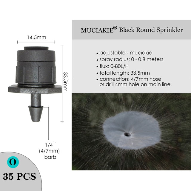 MUCIAKIE Variety Style Adjustable Irrigation Sprinkler Garden Emitters Stake Dripper Micro Spray Rotating Nozzle Watering Arrow - KiwisLove