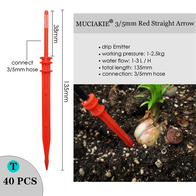 MUCIAKIE Variety Style Adjustable Irrigation Sprinkler Garden Emitters Stake Dripper Micro Spray Rotating Nozzle Watering Arrow - KiwisLove