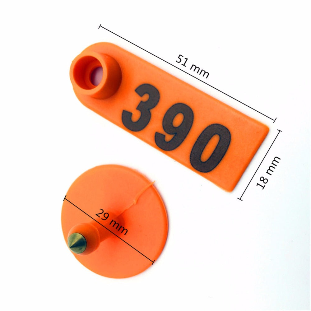 100 pcs Sheep ear tags with number ear Laser Typing Copper head earrings - KiwisLove