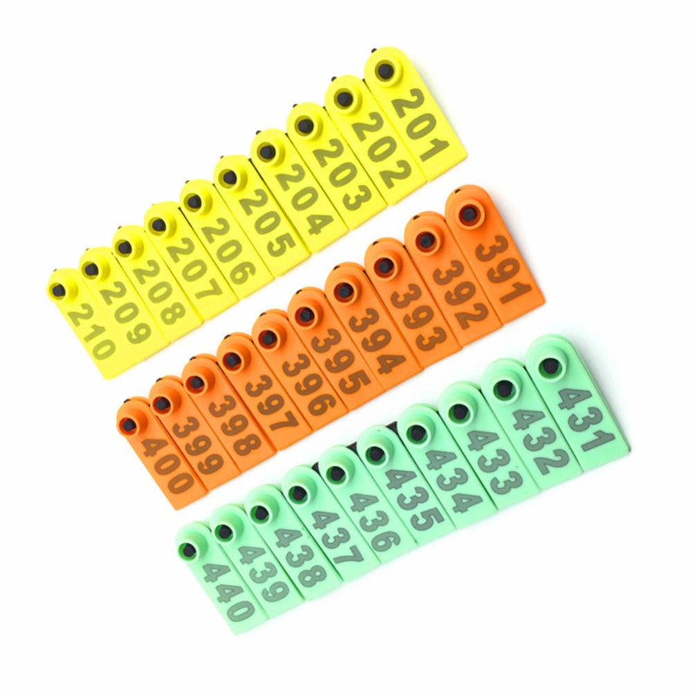 100 pcs Sheep ear tags with number ear Laser Typing Copper head earrings - KiwisLove