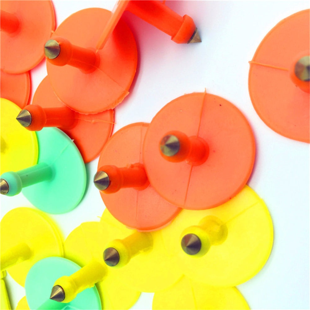 100 pcs Sheep ear tags with number ear Laser Typing Copper head earrings - KiwisLove