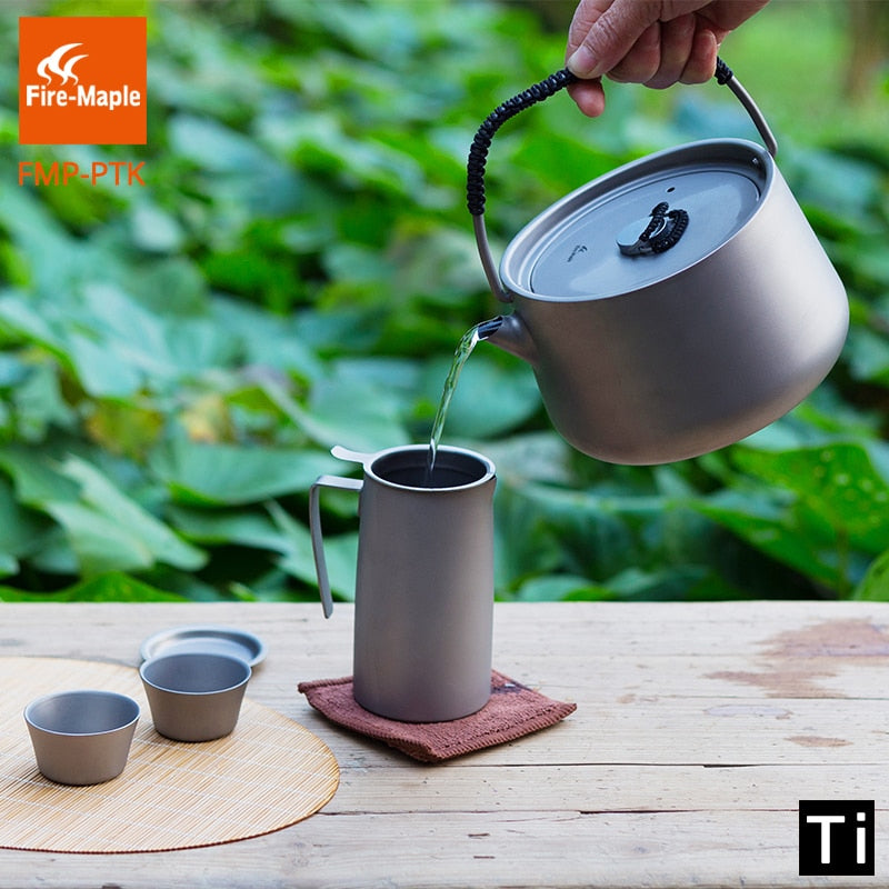 Fire Maple Bore Titanium Kettle Traditional Chinese Style Teapot ISPO Award - KiwisLove