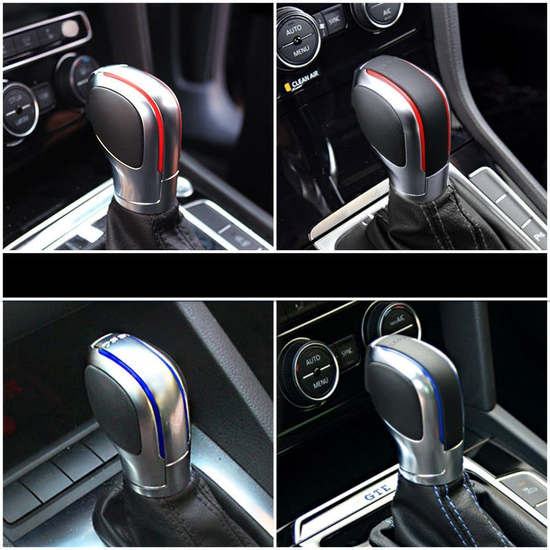 Leather Shift Knob Gear Side Cover DSG Emblem VW Golf 6 7 R GTI Passat B7 B8 CC R20 Jetta MK6 GLI - KiwisLove