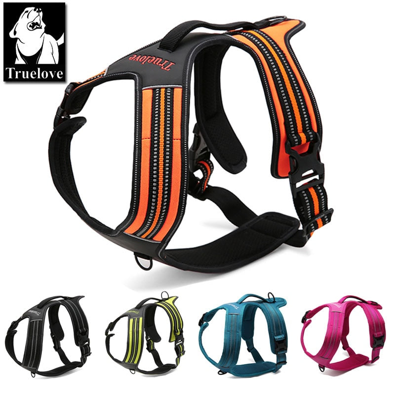 Truelove Sport Nylon Reflective No Pull Dog Harness  Pet Vest with Handle - KiwisLove