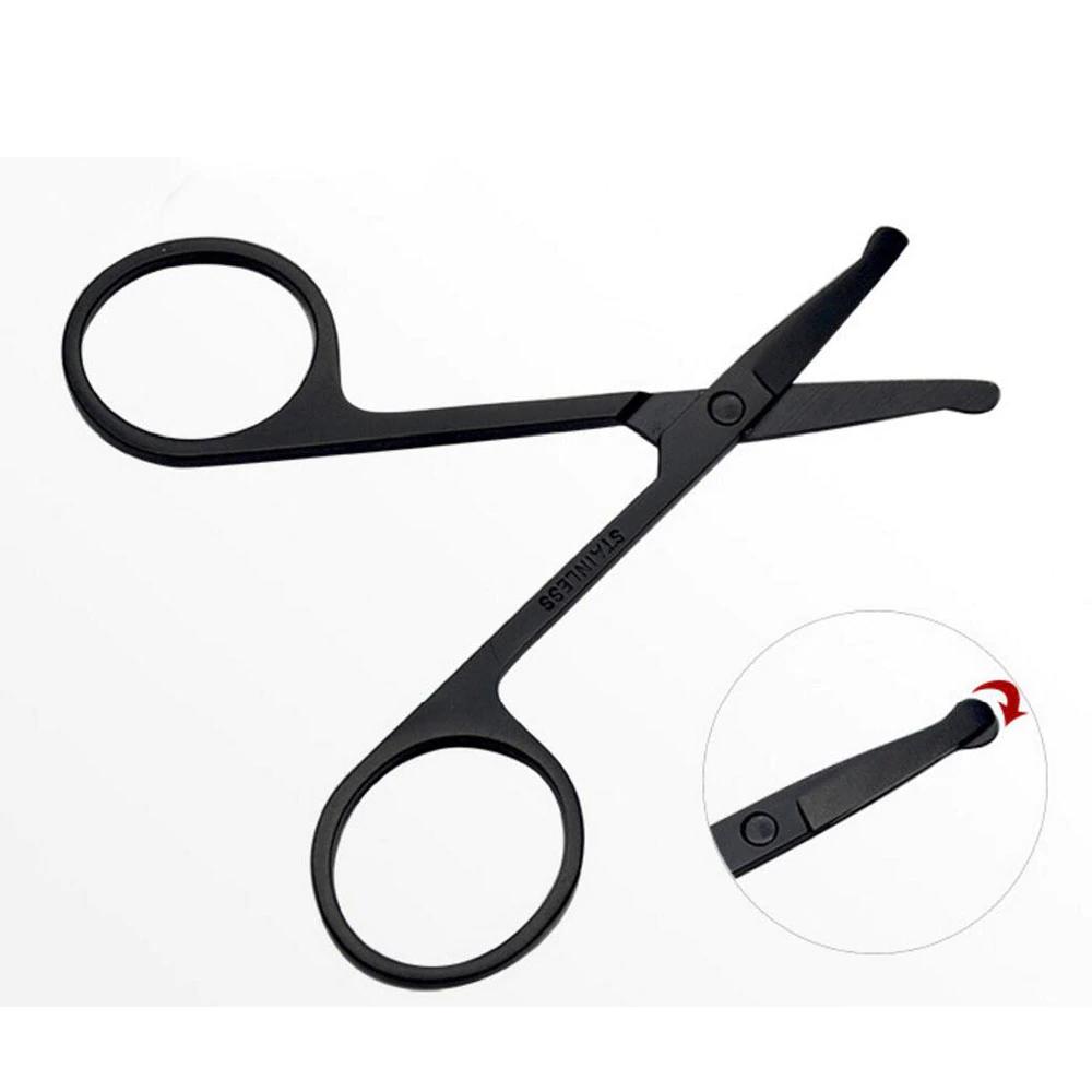 Stainless Steel Round Head Scissors Makeup Safety Eyebrow Clips Hair Removal Nose Scissors - KiwisLove