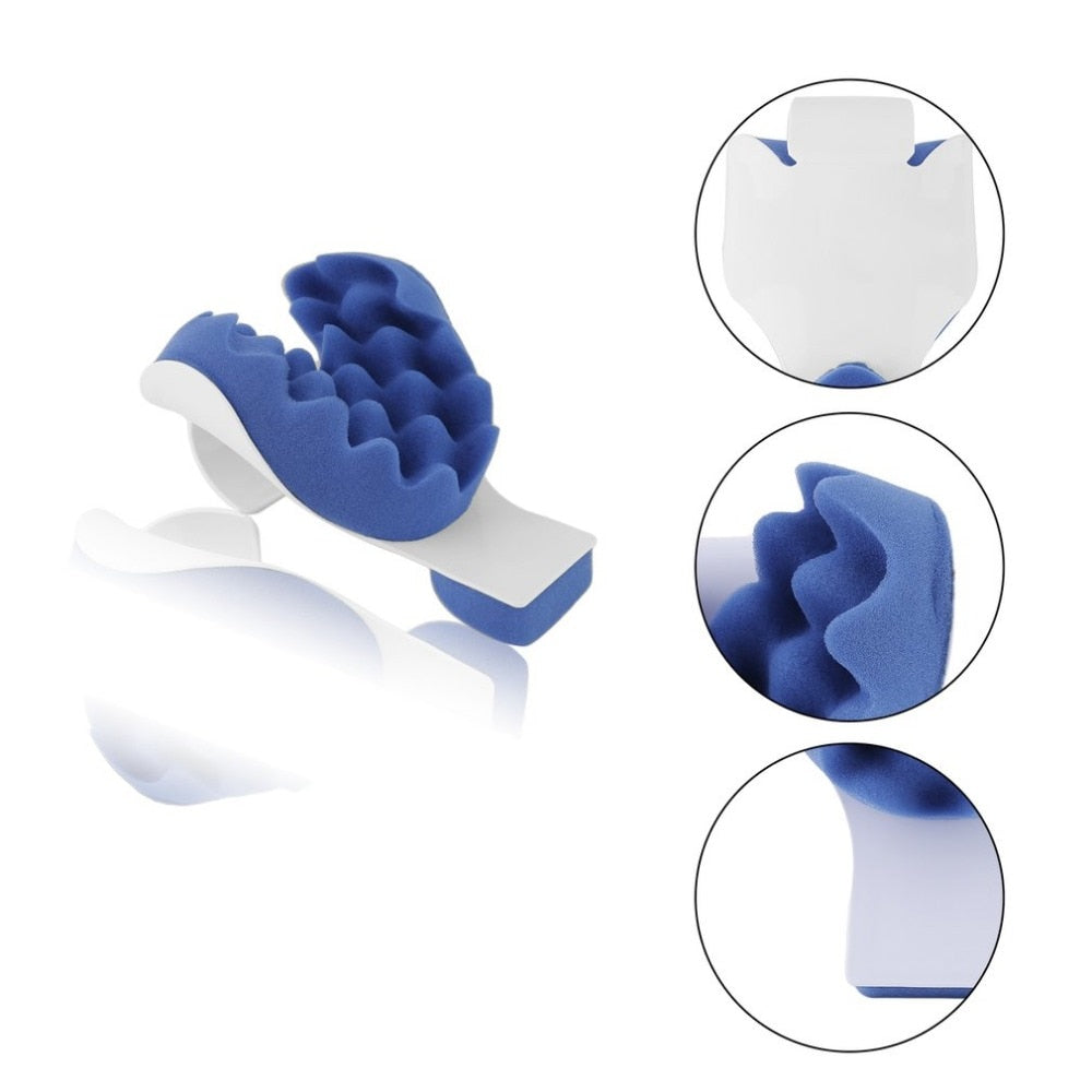 Neck Support Tension Reliever Neck Shoulder Relaxer Blue Sponge Releases Muscle Tension Relieves Tightness Soreness Theraputic - KiwisLove