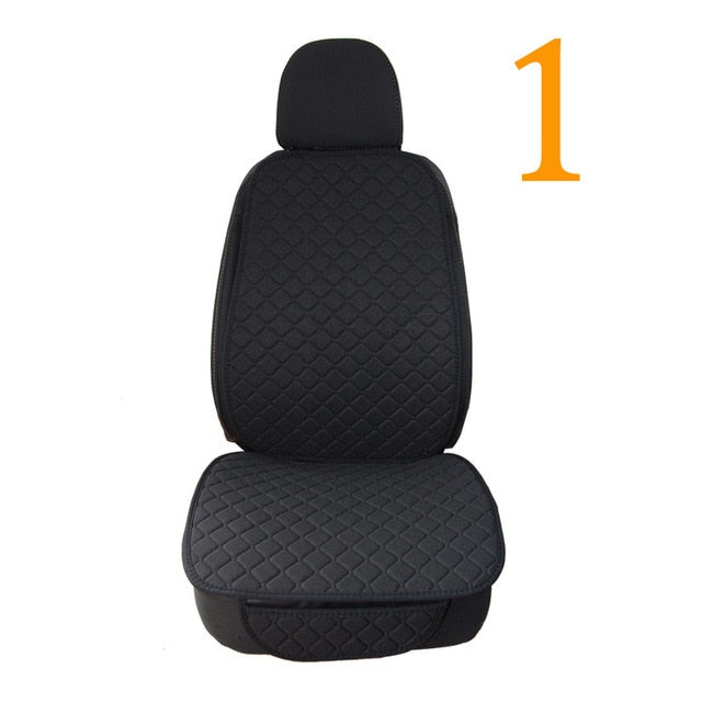Truck SUV Van Car Flax Seat Cover Protector Front Seat Backrest Cushion Pad Mat Auto Front Interior Styling - KiwisLove
